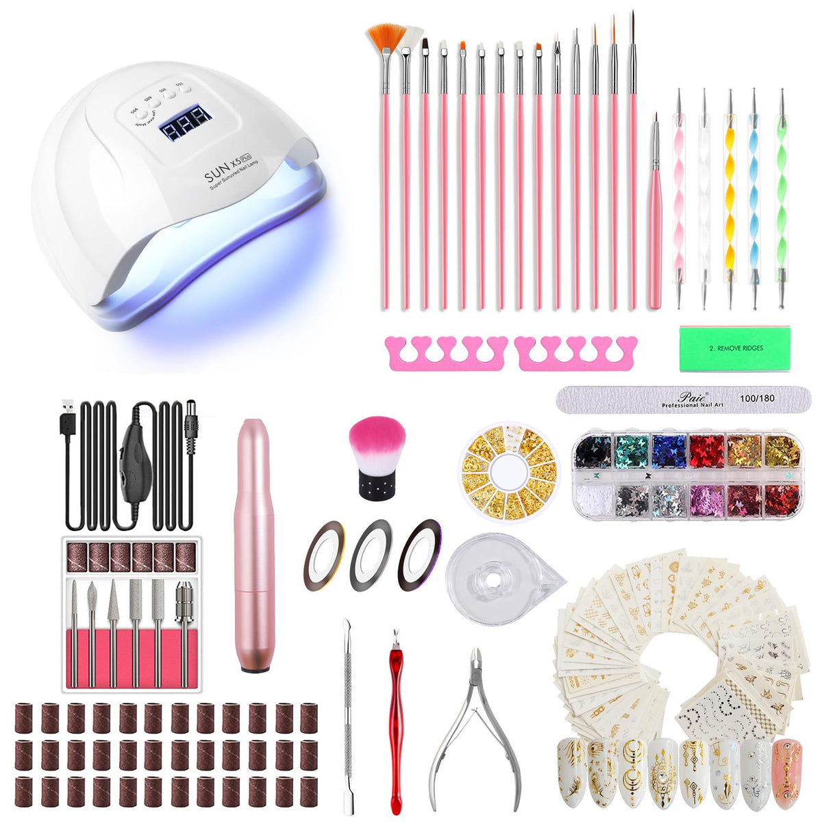 ISTOYALL Upgrad 116 PCS nail drill kit for versatile home manicures
