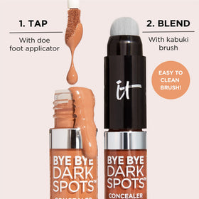 IT Cosmetics travel-size bottle fits in a small purse.