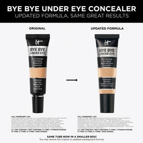 IT Cosmetics Bye Bye Under Eye Concealer Medium Amber compact showcases portable, on-the-go coverage