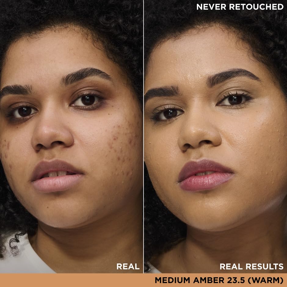 IT Cosmetics Bye Bye Under Eye Concealer Medium Amber tube swirls show creamy texture for seamless blend