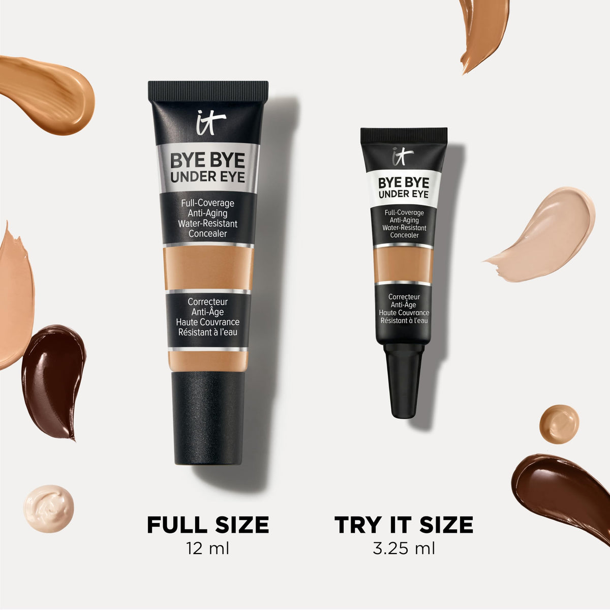 Travel-friendly IT Cosmetics concealer compact ready for on-the-go use