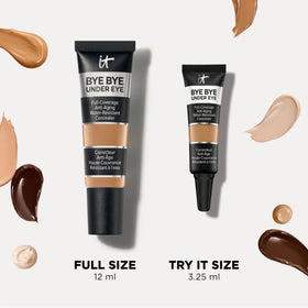 Travel-friendly IT Cosmetics concealer compact ready for on-the-go use