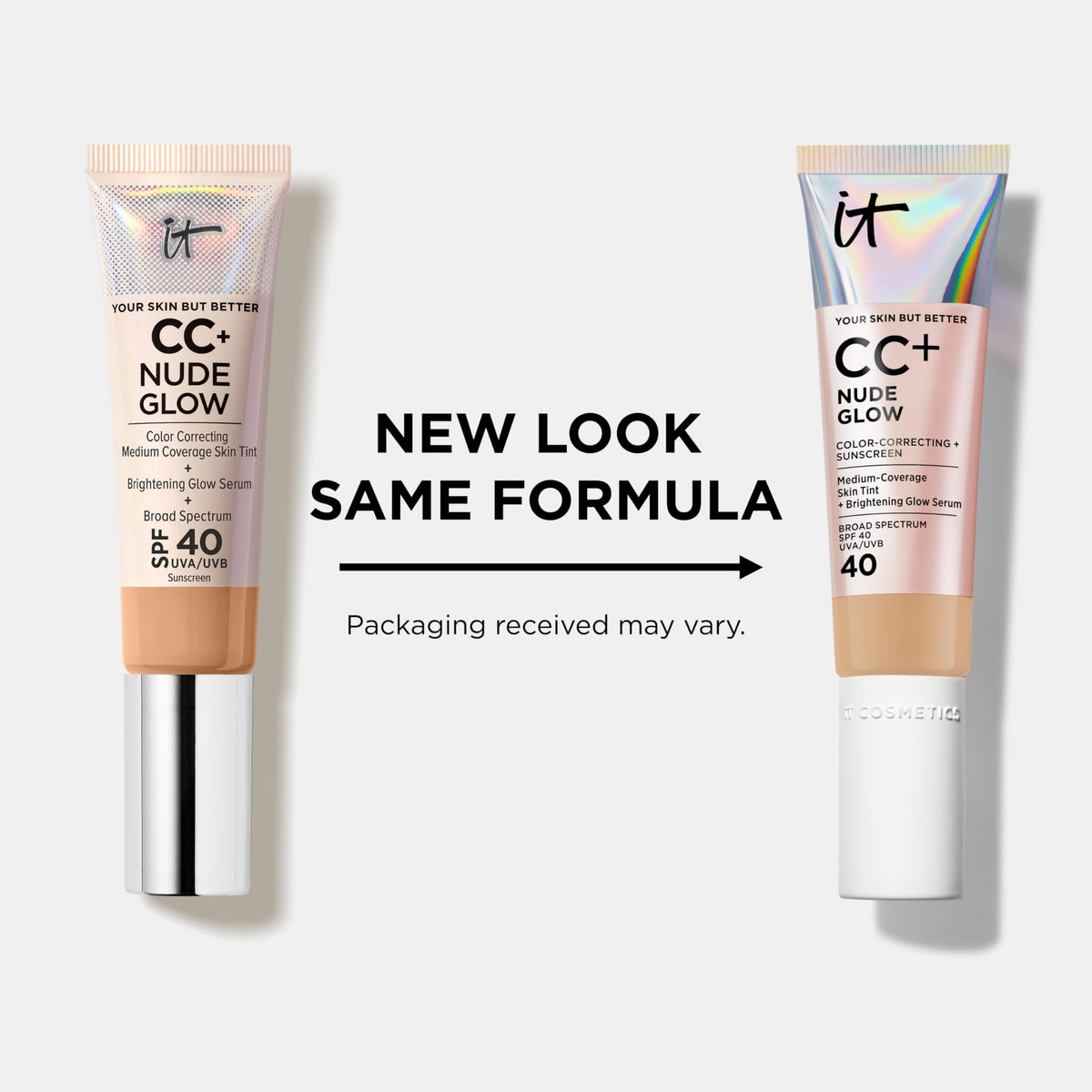 IT Cosmetics CC+ Nude Glow hydration bloom showing lasting moisture
