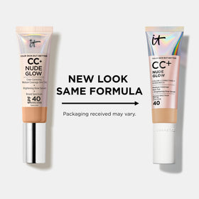 IT Cosmetics CC+ Nude Glow hydration bloom showing lasting moisture