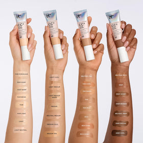 IT Cosmetics CC+ Nude Glow skin-tone veil blending naturally on light skin