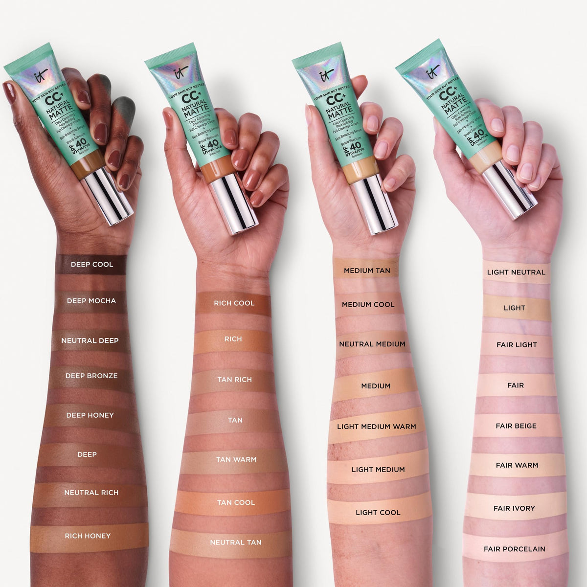 IT Cosmetics CC+ Natural Matte pump dispensed for easy application.