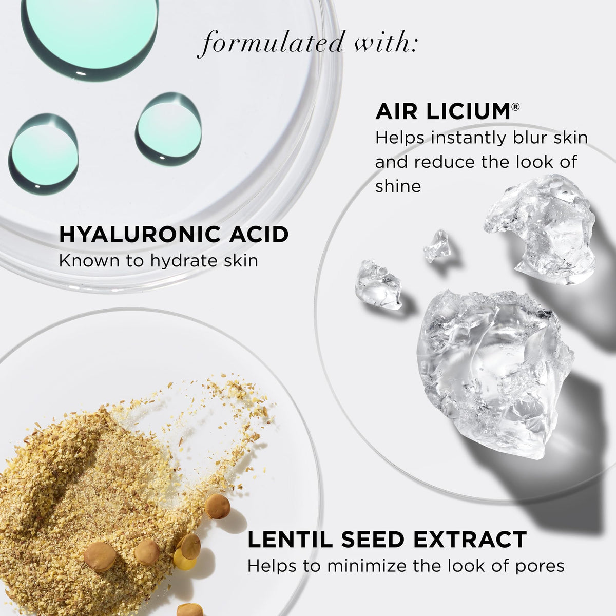 IT Cosmetics CC+ Natural Matte texture blur demonstrates pore-minimizing effect.