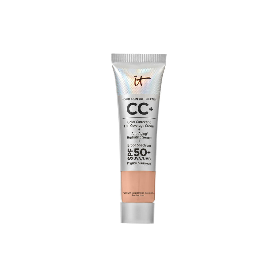 IT Cosmetics CC+ Cream Travel bottle in Medium Cool with SPF 50+ for on-the-go coverage