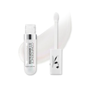 IT Cosmetics Confidence in a Serum Lip Gloss bottle close-up showing hydration-focused shine