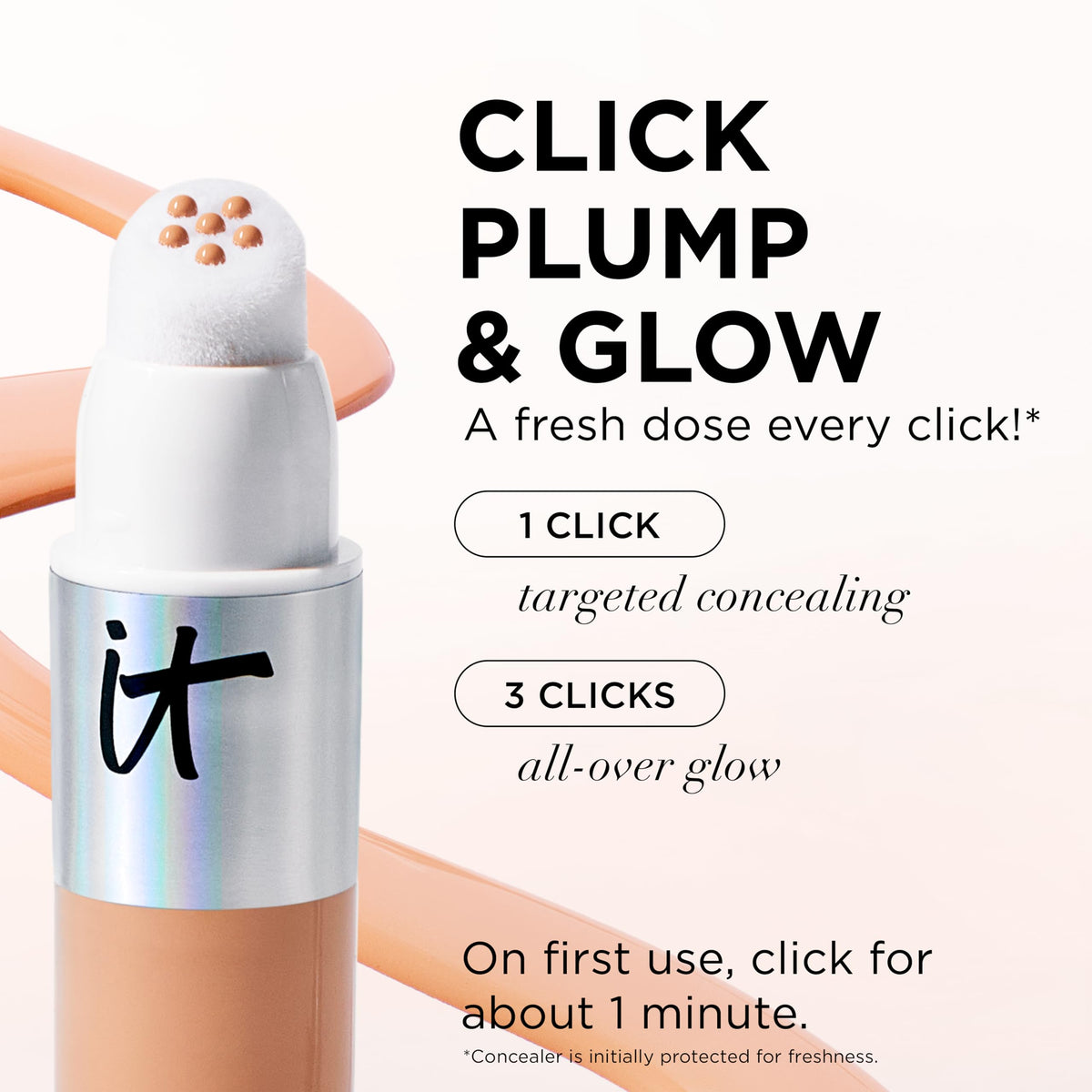 Swatch layered to show buildable coverage and glow