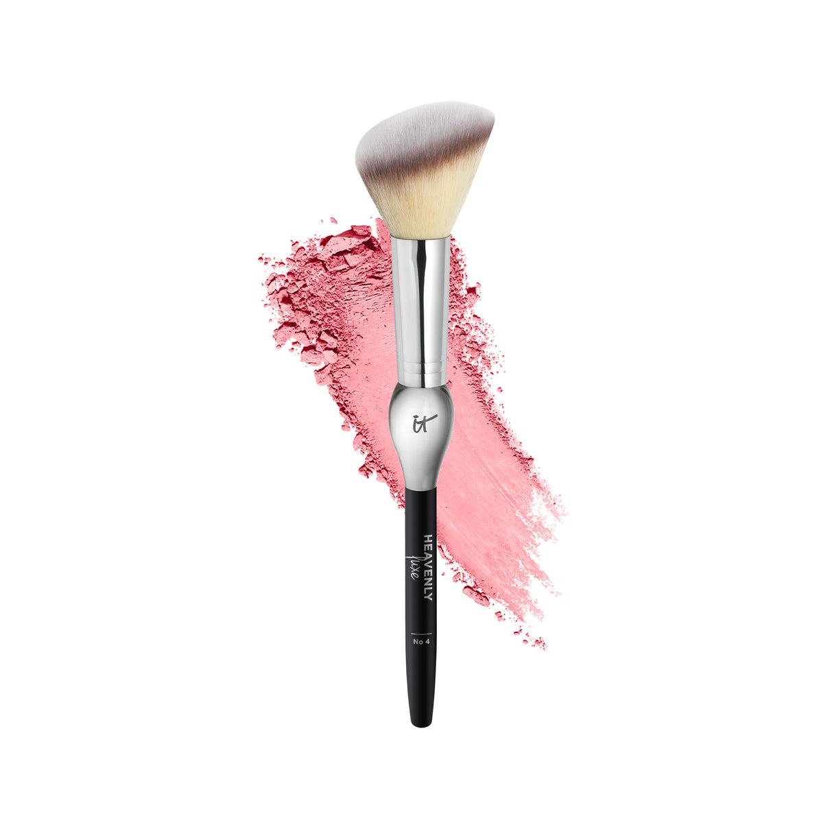 IT Cosmetics Heavenly Luxe French Boutique Blush Brush #4 angled head for precise cheek color