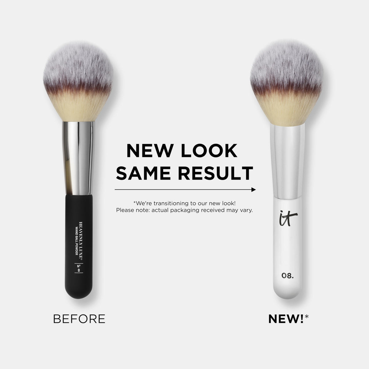 IT Cosmetics Heavenly Luxe Wand Ball Powder Brush #8 with soft bristles for even powder pickup
