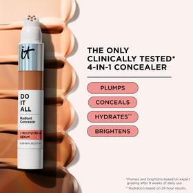 Ingredients label hints at hyaluronic acid and niacinamide for hydration and clarity.