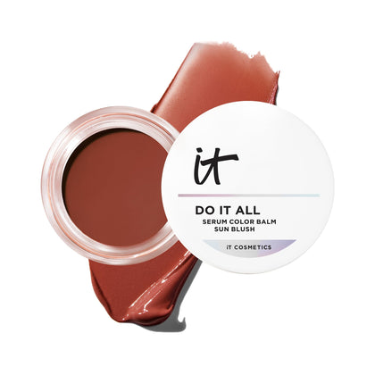 IT Cosmetics Sun Rush on cheeks for buildable, radiant color.