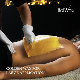 Italwax beads with applicator demonstrating mess-free home waxing setup.