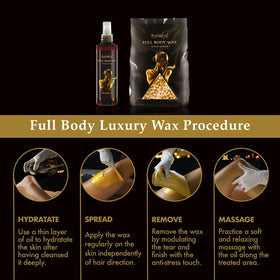 1kg wax beads ready-to-use for at-home full-body waxing routine with Italwax.