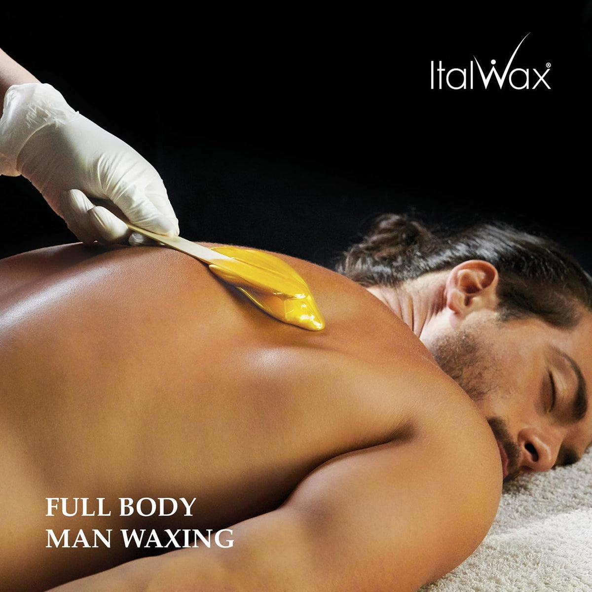 Italwax luxury full-body wax kit layout with 1kg pack.