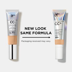 Box packaging for IT Cosmetics CC+ Cream Travel Tan on display