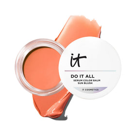 IT Cosmetics Sun Blossom serum color balm packaging, sleek and portable for on-the-go color