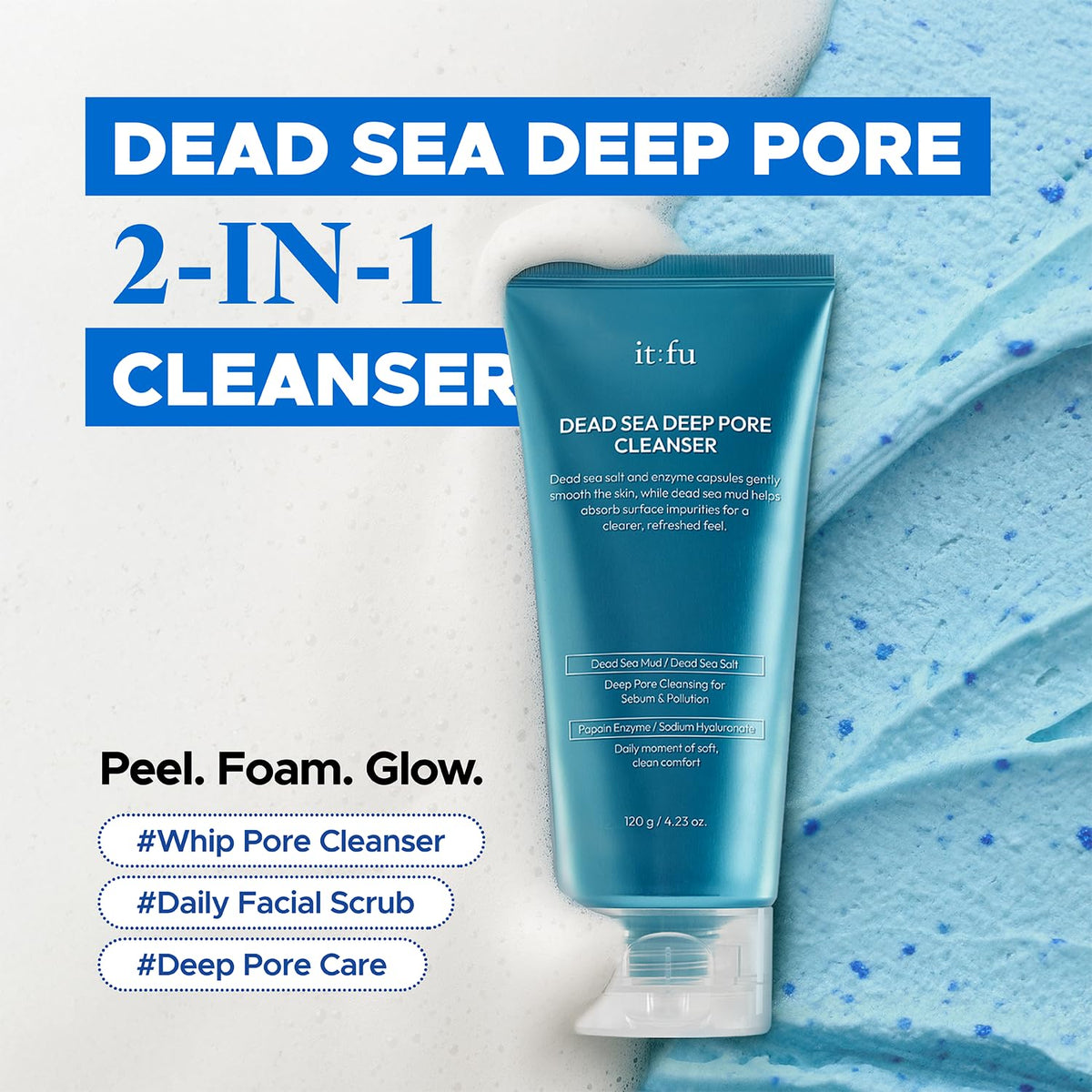 it:fu Deep Pore bottle close-up highlights gentle enzymatic exfoliation