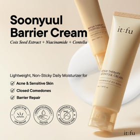it:fu Soonyuul cream bottle pump highlights lightweight hydration for sensitive skin