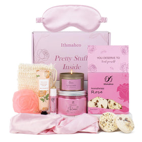 Ithmahco rose soap in sisal bag for gentle cleansing and spa-like routine