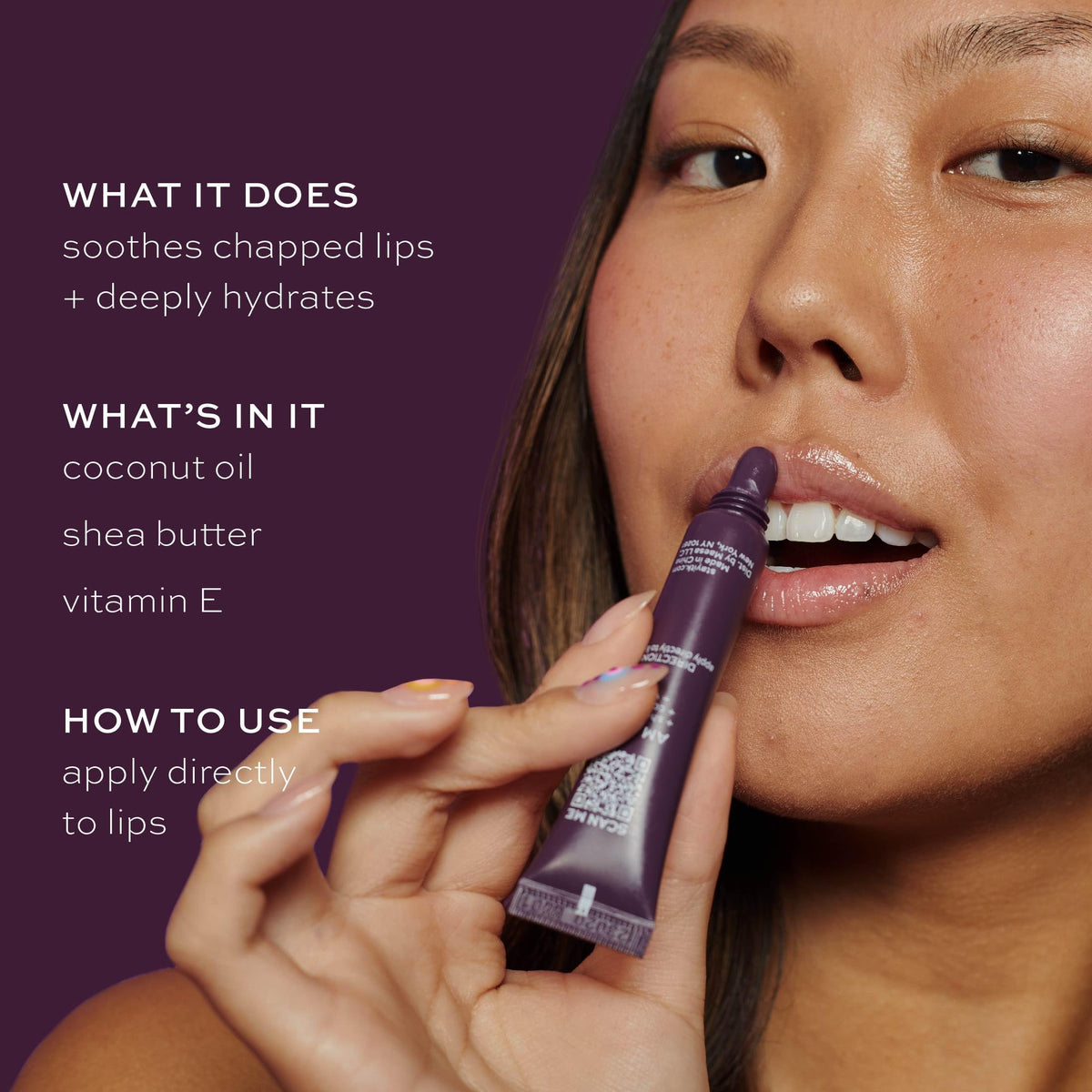 Close-up of caffeine and aloe ingredients in ITK under-eye stick