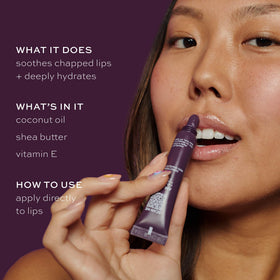 Close-up of caffeine and aloe ingredients in ITK under-eye stick