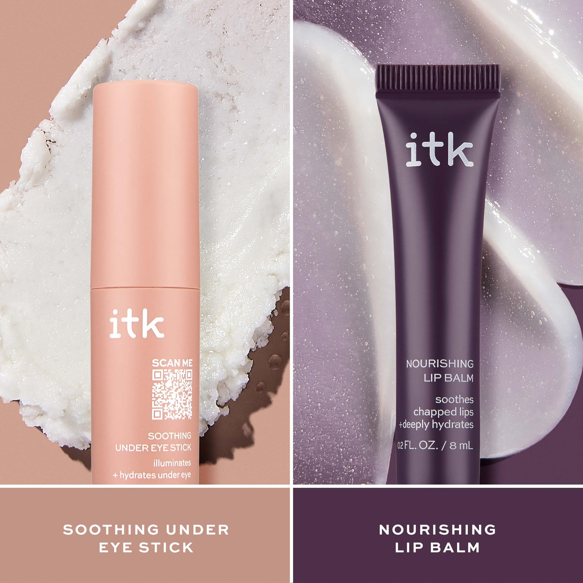 Compact ITK skincare gift set packaging for travel