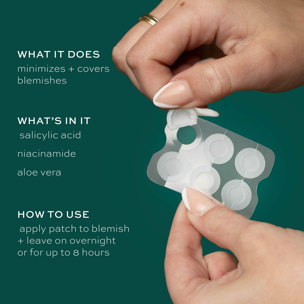 ITK Skincare Microneedle Blemish Patches with Aloe Vera target blemishes