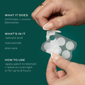 ITK Skincare Microneedle Blemish Patches with Aloe Vera target blemishes