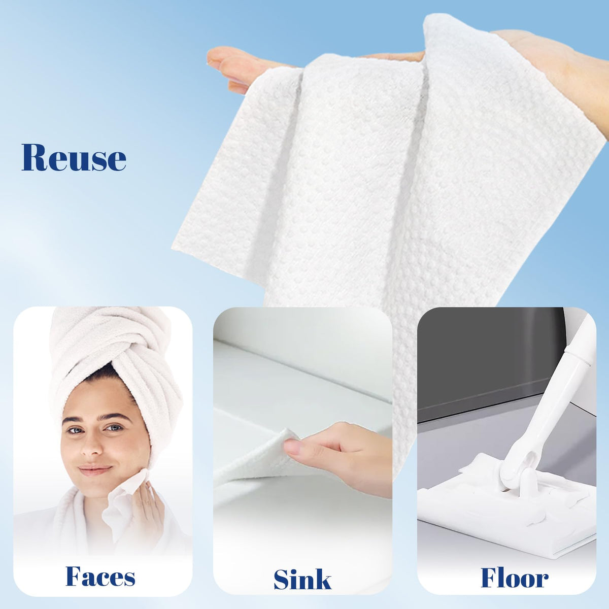 ITO Face Towels in three packs deliver 210 towels for versatile daily use.