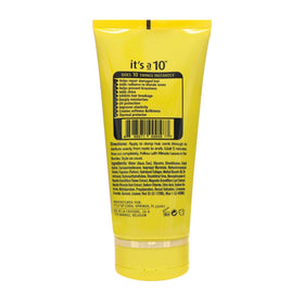 It's a 10 Haircare Five Minute Hair Repair for Blondes bottle back, clear usage guidance