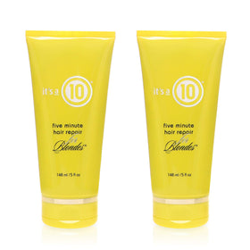 It's a 10 Haircare Five Minute Hair Repair for Blondes bottle front, quick conditioning for blonde hair