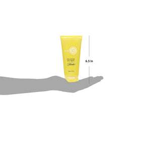 It's a 10 Haircare Five Minute Hair Repair for Blondes texture closeup, creamy lightweight conditioning