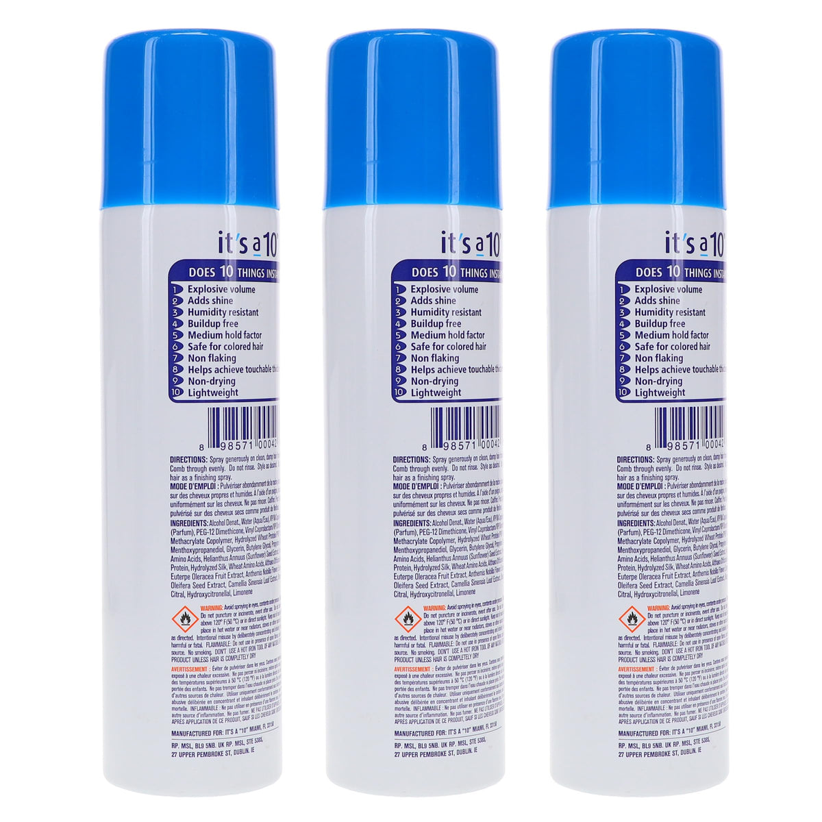It's a 10 Miracle Blowdry Volumizer being applied to hair for lift.