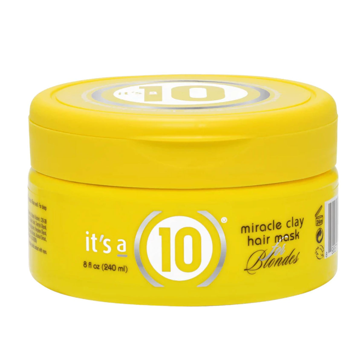 It's a 10 Haircare Miracle Clay Mask for Blondes bottle pour demonstrates even application and gentle cleansing.