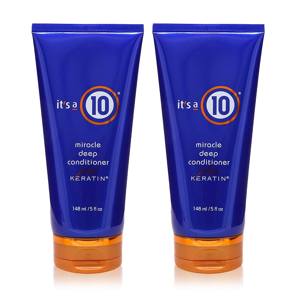 Its a 10 Haircare Miracle Deep Conditioner plus Keratin bottle delivers deep conditioning and detangling.
