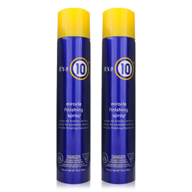 It's a 10 Miracle Finishing Spray bottle, front view, for all-day hold