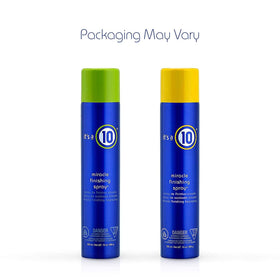 It's a 10 Miracle Finishing Spray during application, helps tame frizz and set style