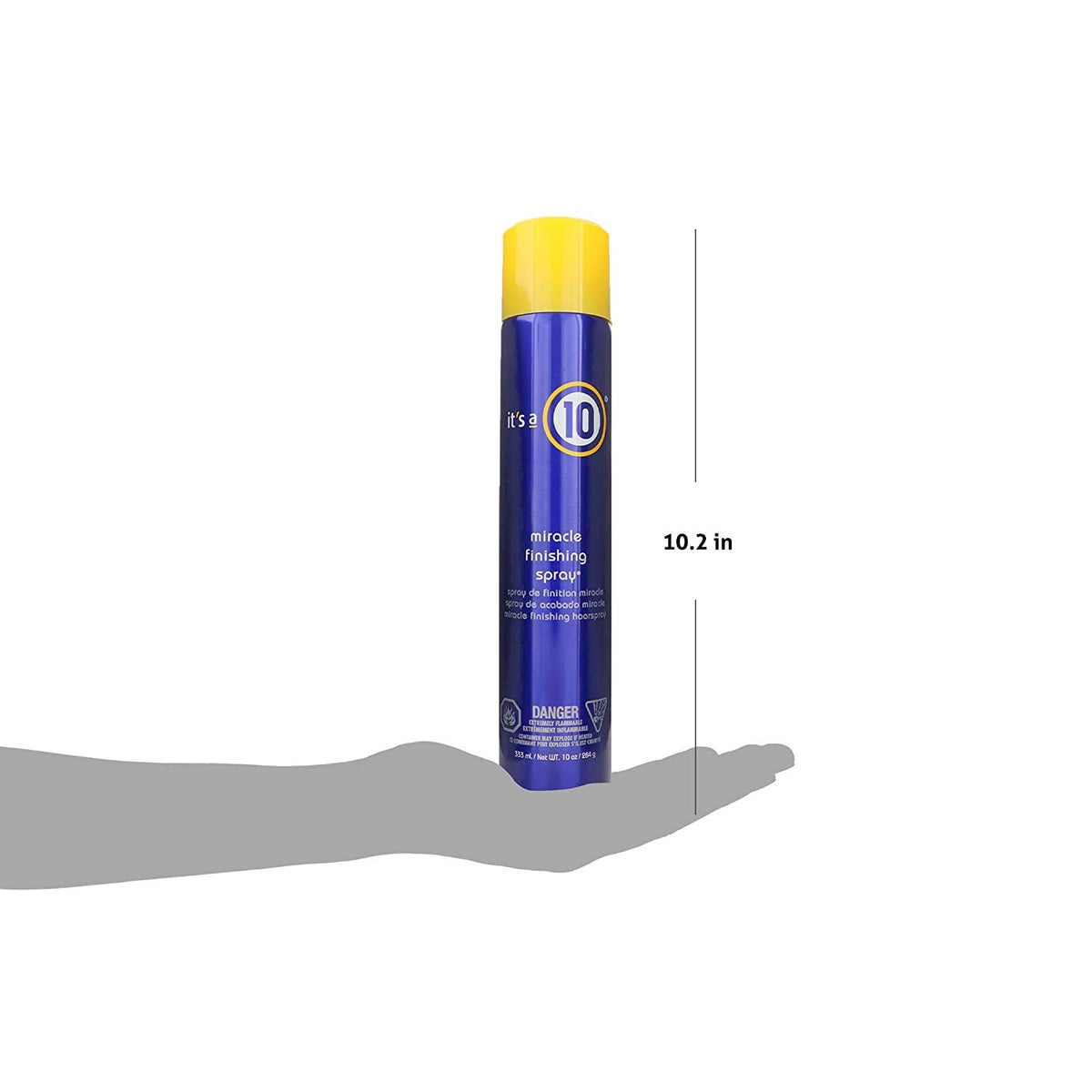 It's a 10 Miracle Finishing Spray on hair, adds luminous shine