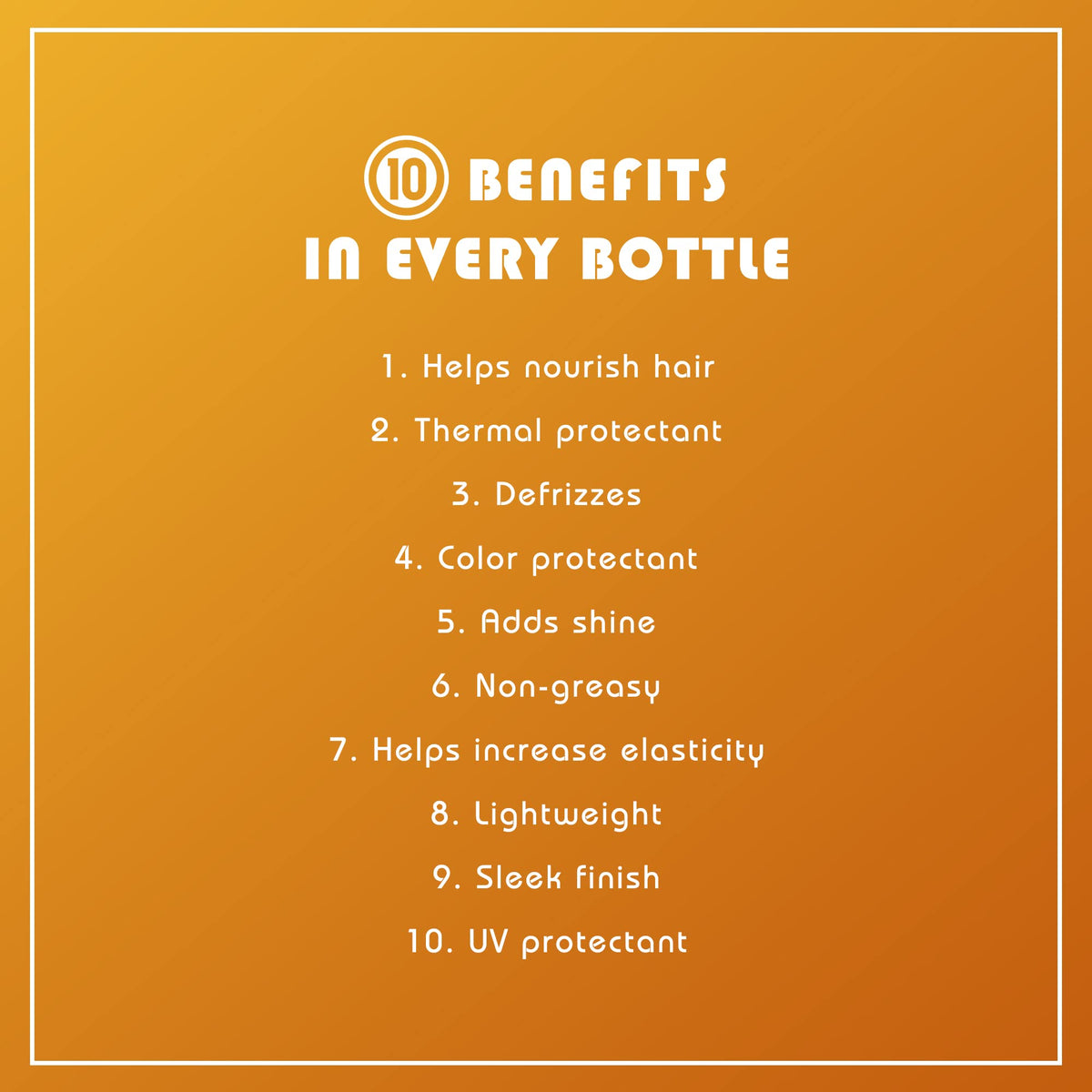 It's a 10 Haircare Miracle Oil Plus Keratin bottle back with usage notes and benefits.