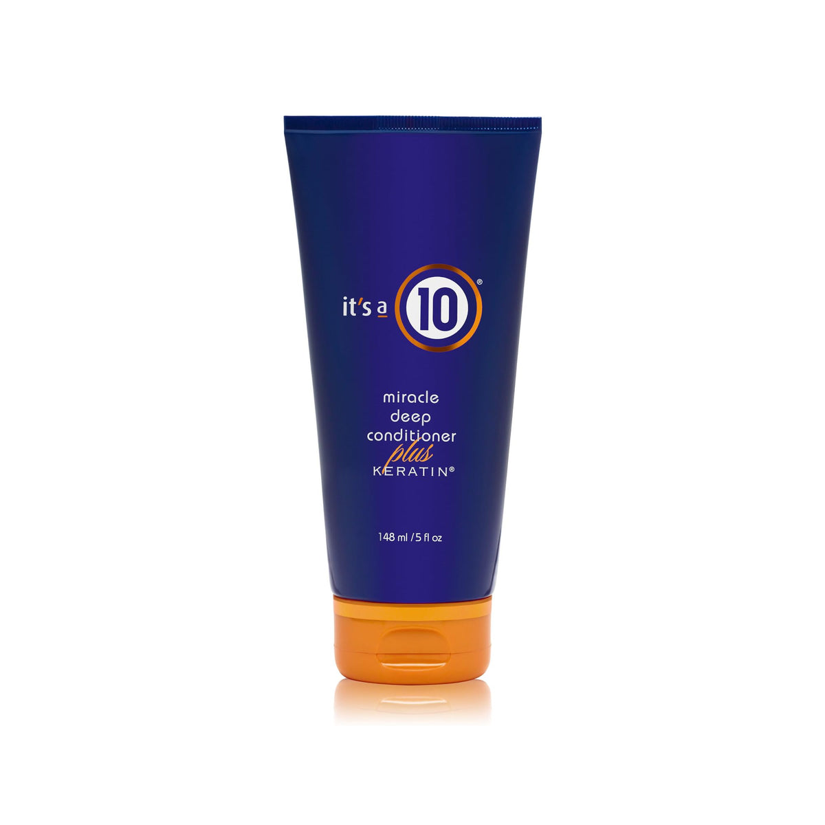 It's A 10 Miracle Deep Conditioner Plus Keratin bottle on shelf for smooth, hydrated hair