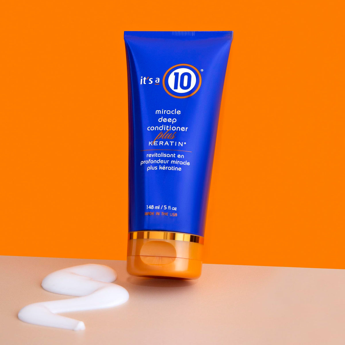 It's A 10 Miracle Deep Conditioner Plus Keratin cream texture close-up for rich conditioning