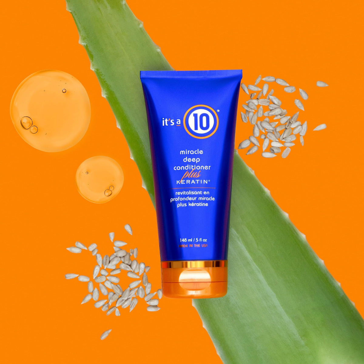 It's A 10 conditioner being applied to hair for smoother, more manageable strands