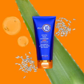 It's A 10 conditioner being applied to hair for smoother, more manageable strands