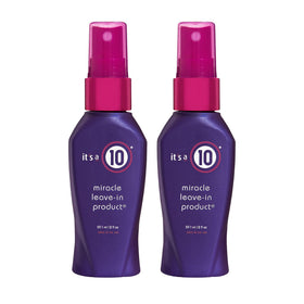 It's a 10 Haircare Miracle Leave-In bottle front view for detangling and styling
