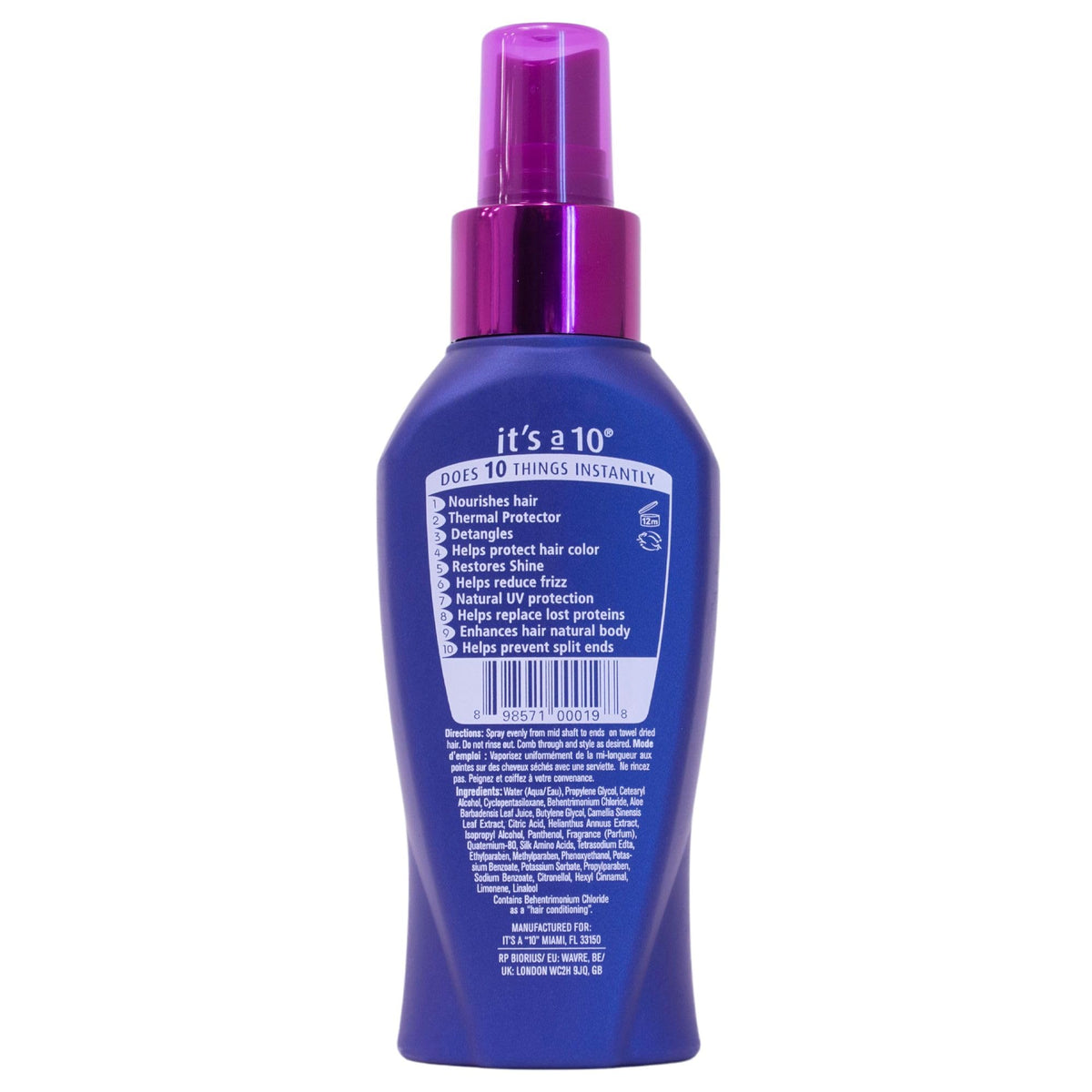 Its a 10 Miracle Leave-In on hair shine, adds radiant gloss.