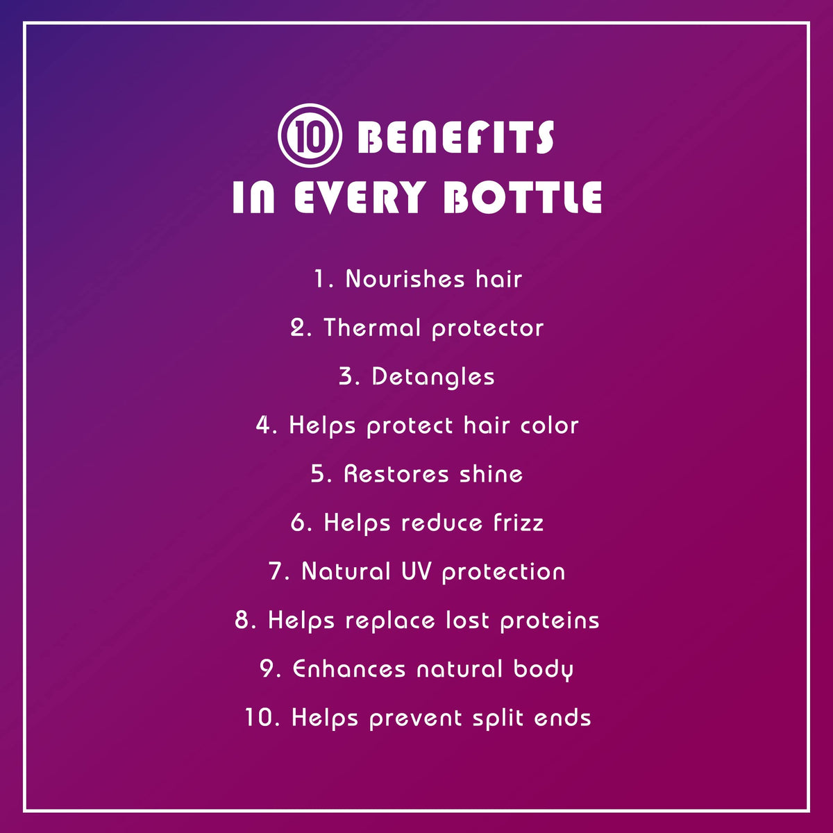 It's a 10 Haircare Miracle Leave-In two-bottle pack for convenient routines
