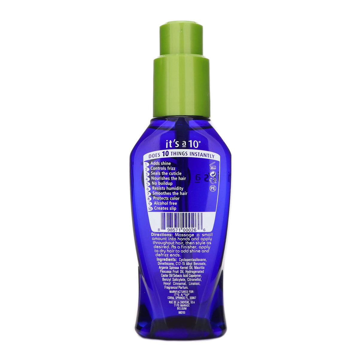 Its A 10 Miracle Styling Serum dispensing pump ready for quick styling
